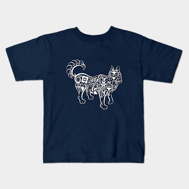 Wolf pattern ornament Kids T-Shirt by tsign703